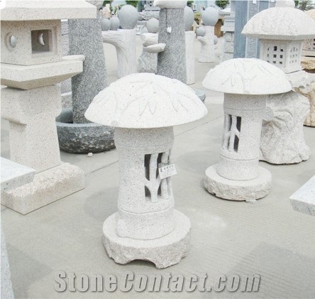 Granite Japanese Lanterns for Landscaping, Grey Granite Japanese Lanterns