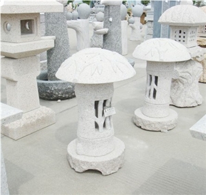 Granite Japanese Lanterns for Landscaping, Grey Granite Japanese Lanterns