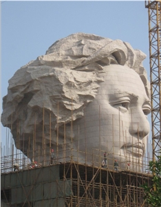 Head Statue Sculpture, White Marble Head Statue
