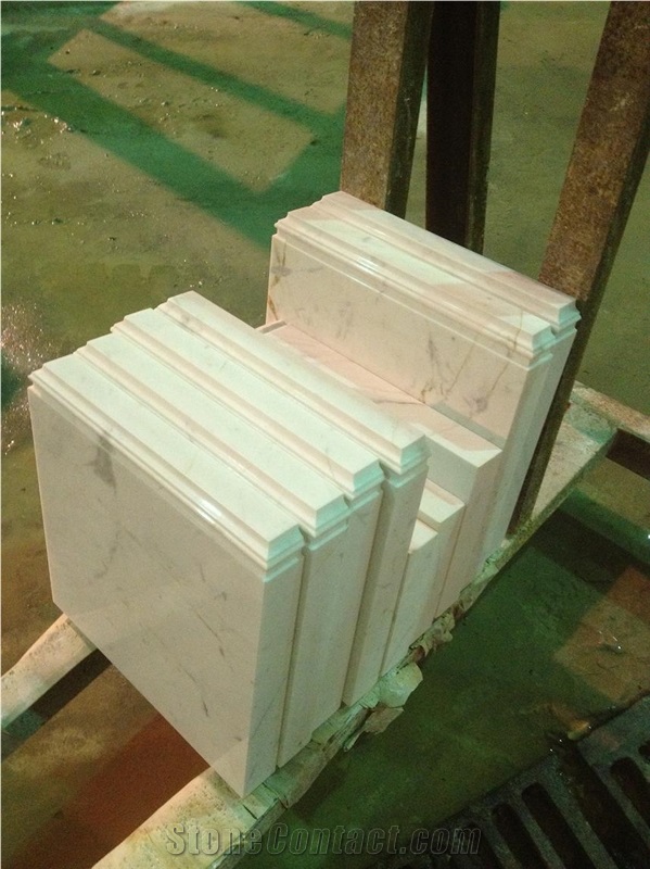 Stone Quoins, Pier Caps, Carrara White Marble Pier Caps