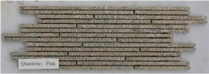 Quartzite Stone Mosaic - Pink Quartzite