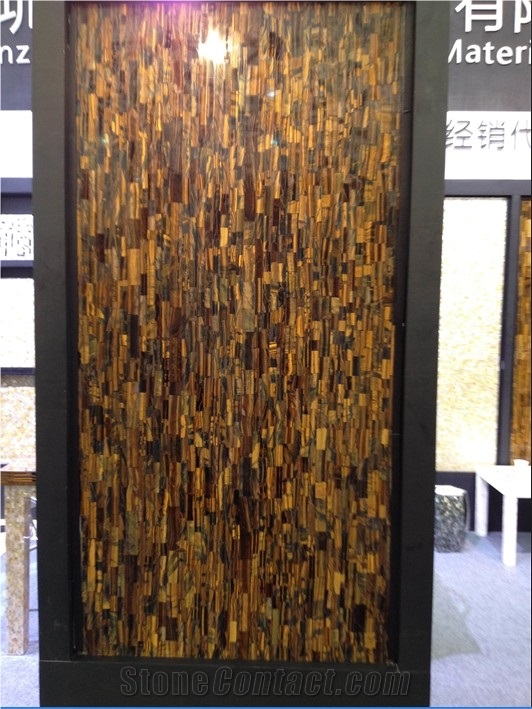 Gemstone Of Yellow Tiger Eye Slab for Wall, Floor