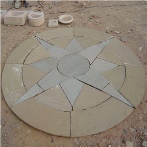 Stone Circles, Sandstone Patio, Dholpur Beige Sandstone Stone Circles, Sandstone Patio, Dholpur Beige Sandstone