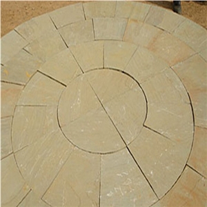 Stone Circles, Sandstone Patio, Dholpur Beige Sandstone