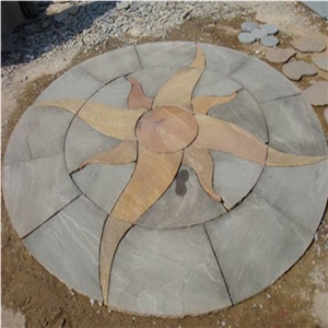 Stone Circles, Sandstone Patio, Dholpur Beige Sandstone
