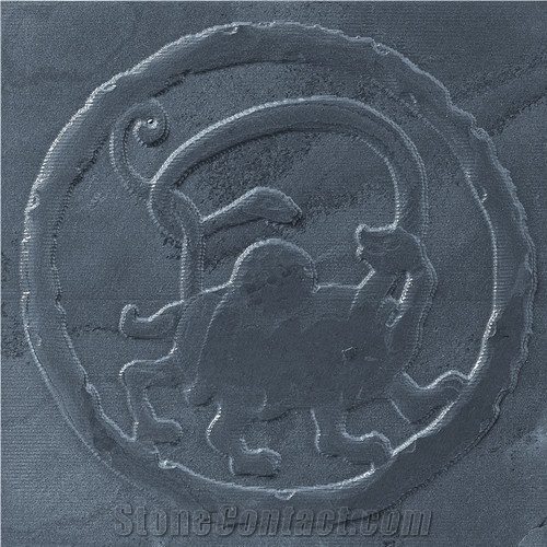 Natural Slate Embossment, Black Slate Artwork