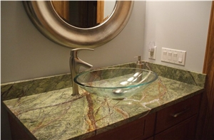 Rain Forest Green Marble Vanity Top
