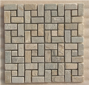 Beige Color Mosaic Pattern, Beige Slate Mosaic Pattern