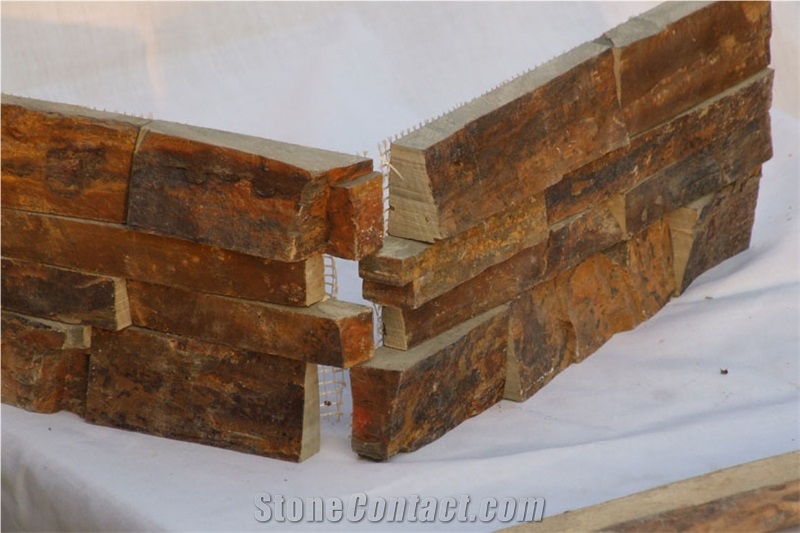 Corner Slate Stone, Rust Brown Slate Corners