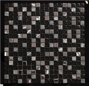 Glass Mixed Stone Mosaic Design