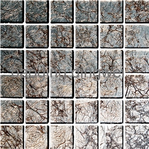 Glass Mosaic Tiles with Foil