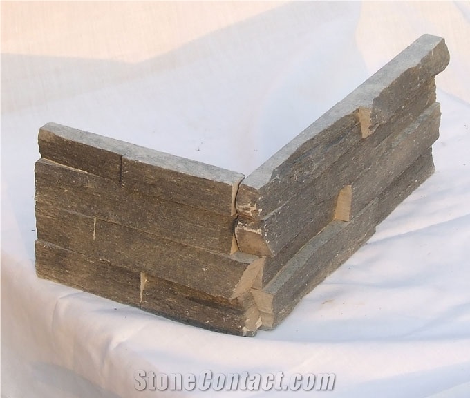 Grey Slate Stone Veneer for Corner, Brown Slate Corners