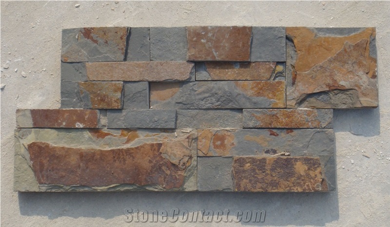 Rusty Wall Cladding, Brown Slate Wall Cladding