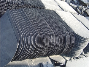 Grey Circular Slate Roof Tiles