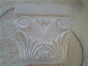 Head Of Columns, Hebron Bone White Limestone