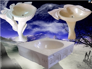 Limestone Sinks, Basins, Hebron Beige Limestone