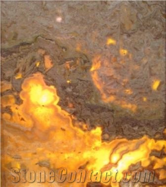 Cubism Onyx Slabs, Iran Brown Onyx