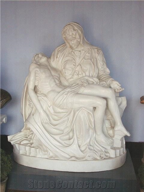 West Figural Statue Sculpture, White Marble Sculpture