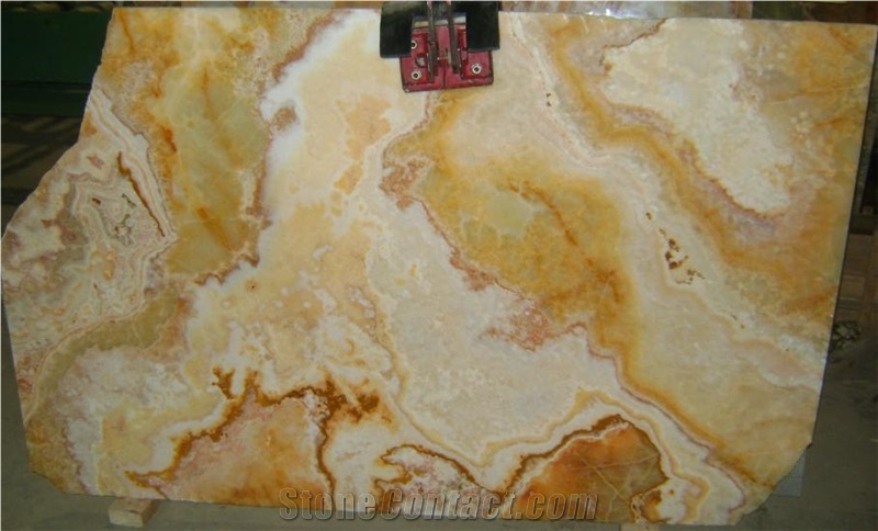 Yellow Onyx Slabs, Pakistan Gold Yellow Onyx