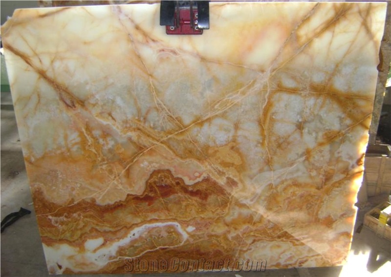 Yellow Onyx Slabs, Pakistan Gold Yellow Onyx