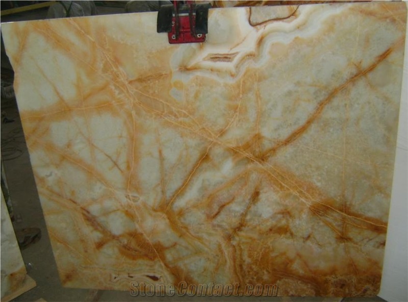 Yellow Onyx Slabs, Pakistan Gold Yellow Onyx