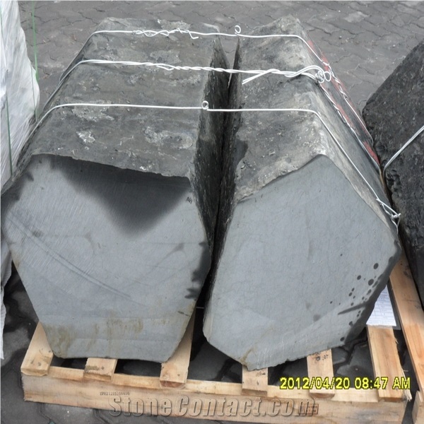 Basalt Hexagon Paver, Black Basalt Pavers