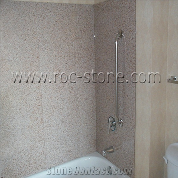Beige Marble Bath Design