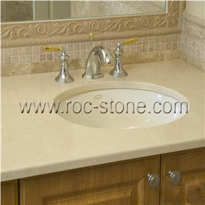 Beige Marble Countertop, Vanity Top