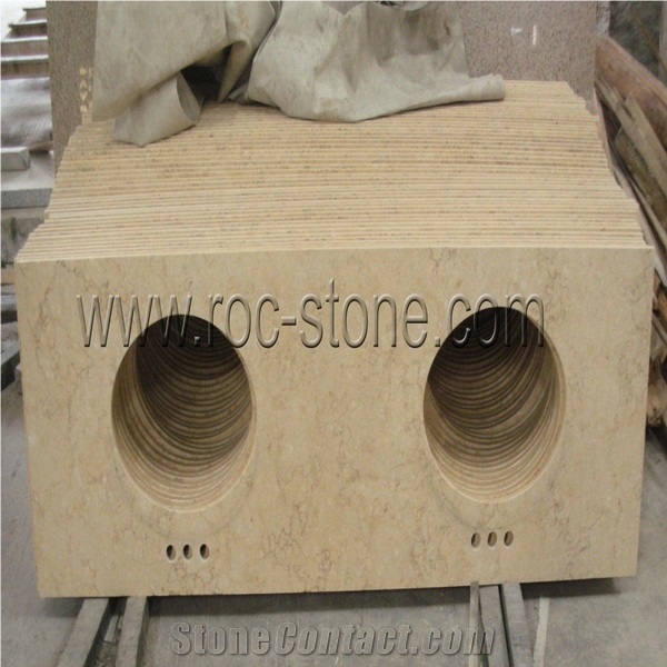Beige Marble Countertop, Vanity Top
