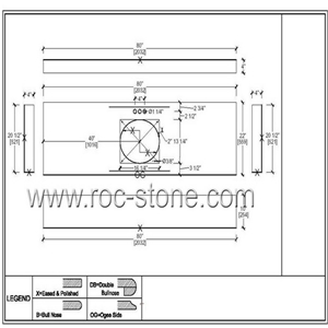 Beige Marble Countertop, Vanity Top