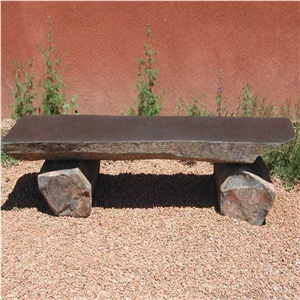 Black Basalt Stone Bench