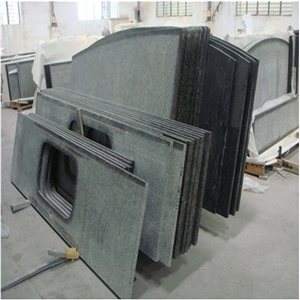 Black Granite Island,Polished Kitchen Bar Top,Fullnose edges Kitchen Worktops, Custom Countertops with Wooden Cabinet, Stone Desk Tops, Solid Surface Kitchen Tops, Kitchen Design, Engineered Stone top