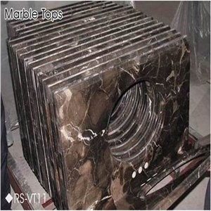 Dark Emerador Marble Vanity Top, Dark Emerador Brown Marble Vanity Top