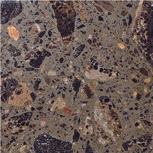 Lustom Brown Artificial Stone, Manmade Stone,