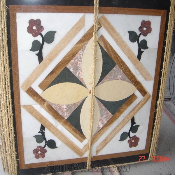 Mosaic Medallion, Interior Floor Tile, Granite , Marble Mosaic Medallion