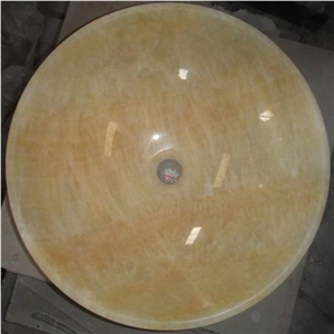 Onyx Basin, Stone Sink, Honey Yellow Onyx Basin Onyx Basin, Stone Sink, Honey Yellow Onyx Basin