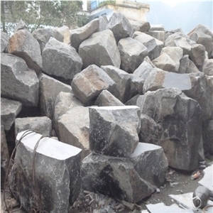 Pineappled Black Kerbstone, G684 Black Basalt Kerbstone