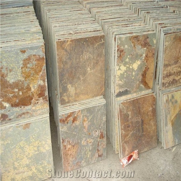Rust Yellow Slate Roof Tiles