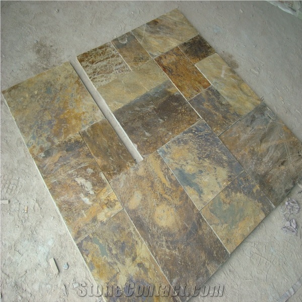 Rust Yellow Slate Roof Tiles