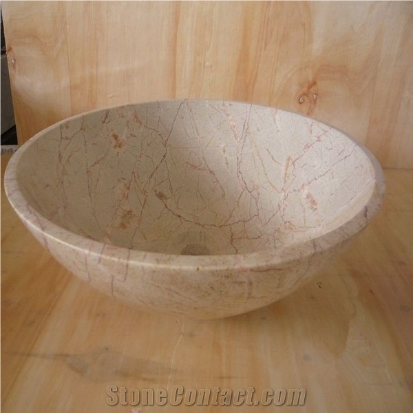Sunny Beige Stone Basin, Sunny Beige Marble Basin