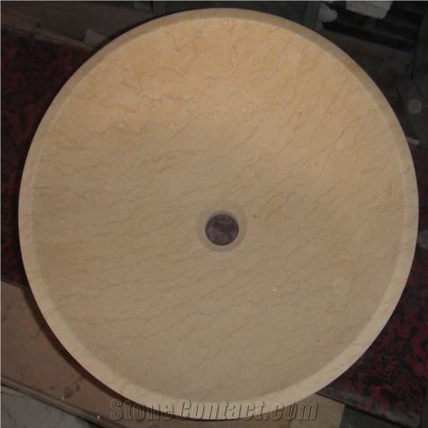 Sunny Beige Stone Basin, Sunny Beige Marble Basin