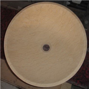 Sunny Beige Stone Basin, Sunny Beige Marble Basin