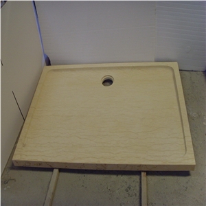 Sunny Yellow Shower Tray, Sunny Yellow Beige Marble Shower Tray Sunny Yellow Shower Tray, Sunny Yellow Beige Marble Shower Tray