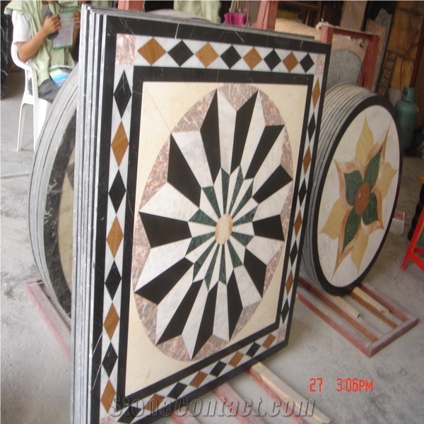 Waterjet Medallion, Mosaic Tile, Granite , Marble Waterjet Medallion