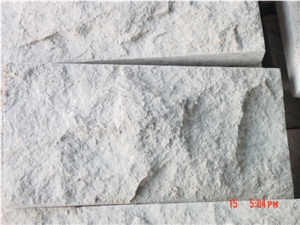 White Mushroom Wall Stone, Padang White Granite Mushroom Wall