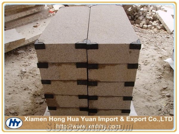 G682 Granite Blocksteps, Yellow Granite Steps