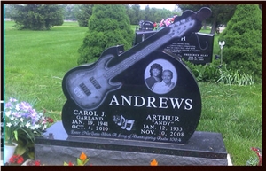 Absolute Black Tombstone, Black Granite Tombstone