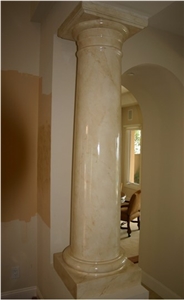 Marble Column, Column Beige Marble