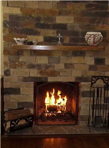 Stone Fireplace