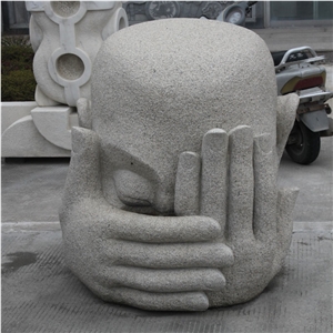 Landscape Scuplture, Grey Granite Sculpture, Statue